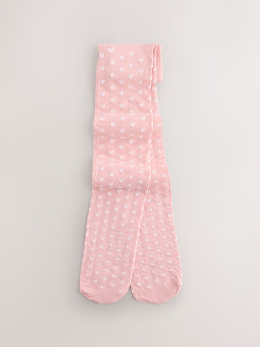 Dsiney Kidz - Light Pink 40 Denier Heart Tights image 1