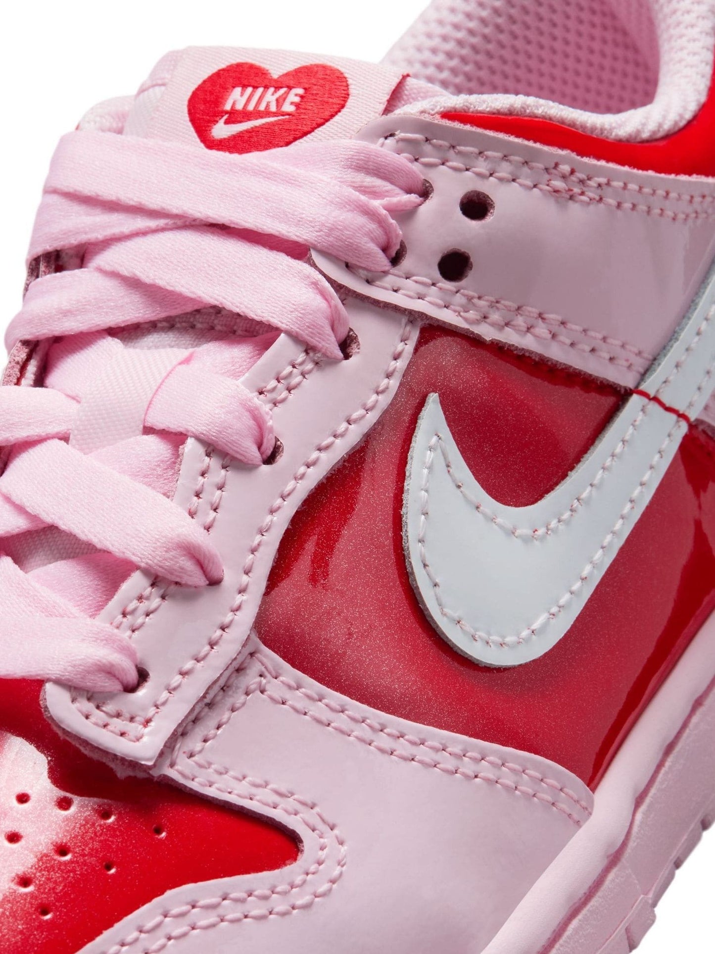 Nike Pink/Red Hearts Junior Dunk Low Trainers image 10