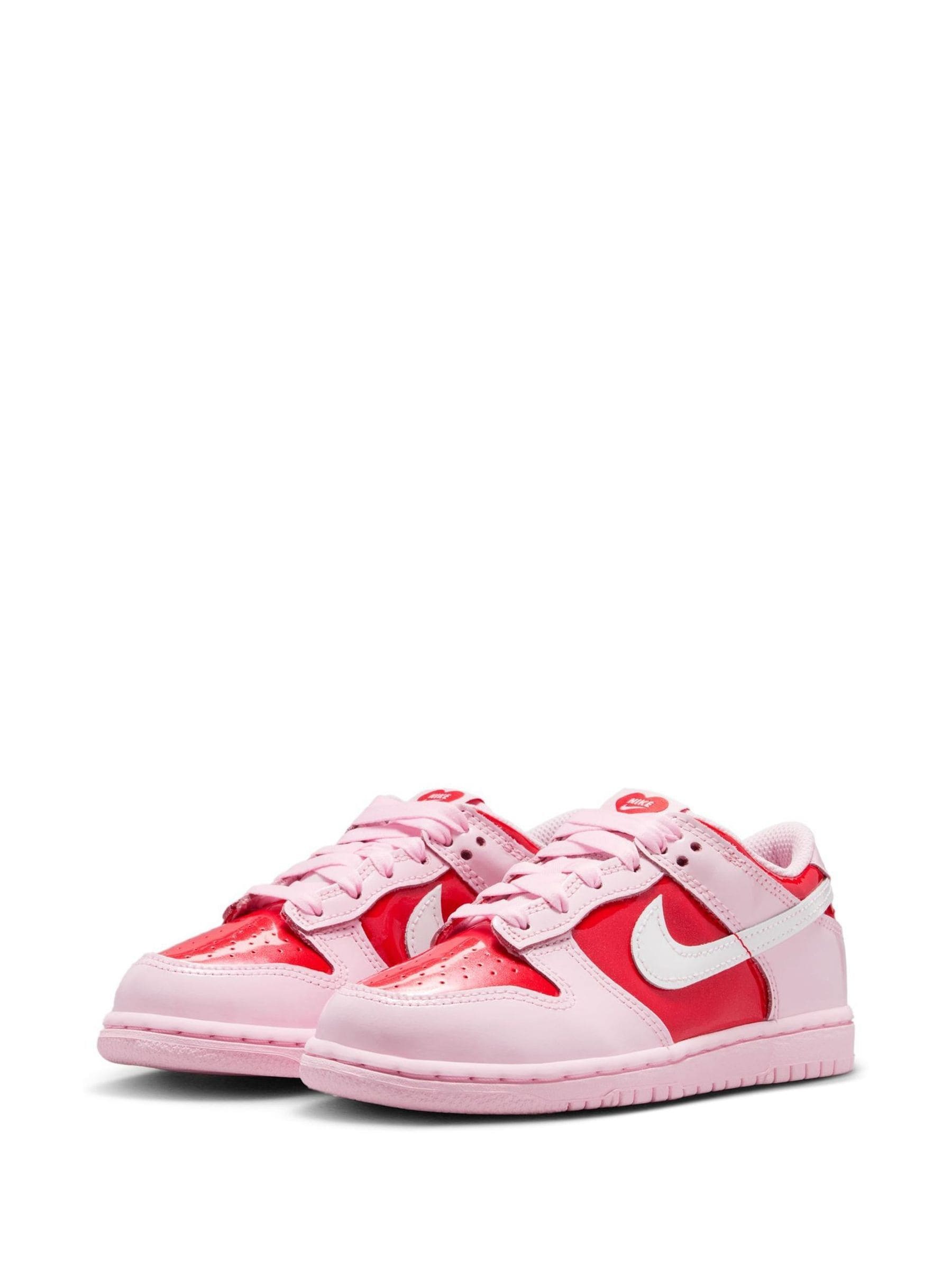 Nike Pink/Red Hearts Junior Dunk Low Trainers image 6