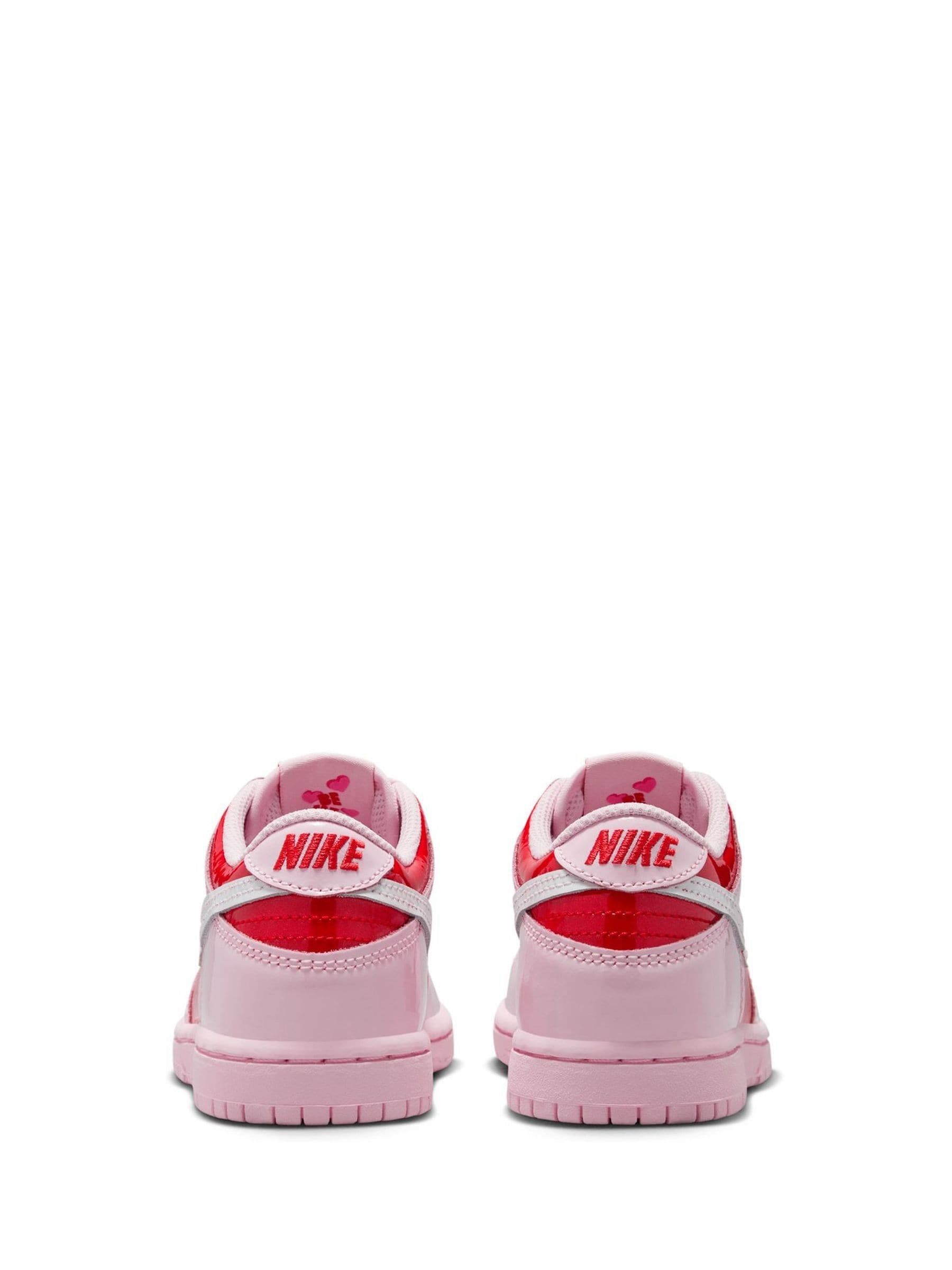 Nike Pink/Red Hearts Junior Dunk Low Trainers image 7