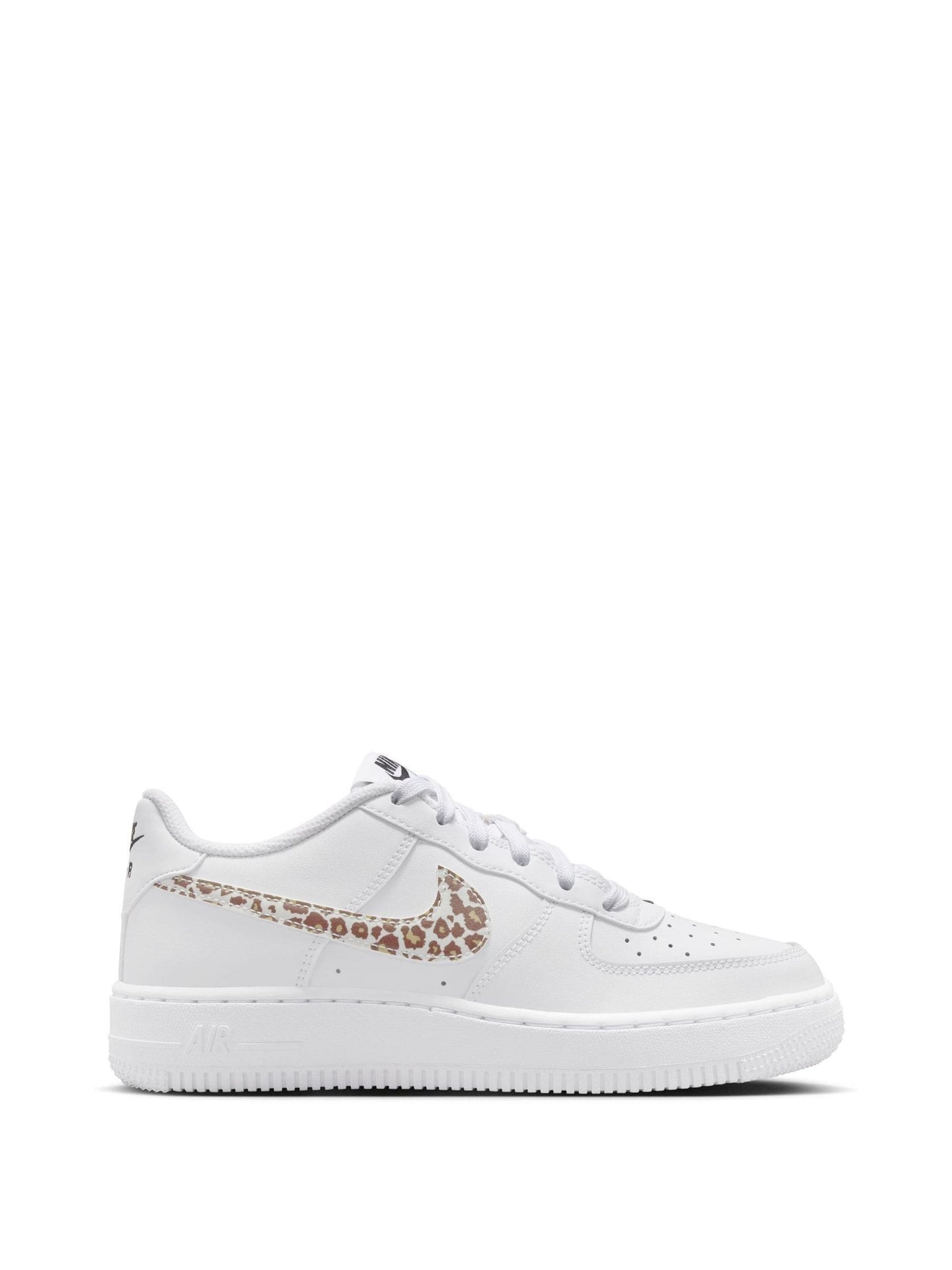 Nike White/Leopard Print Youth Air Force 1 Trainers image 1