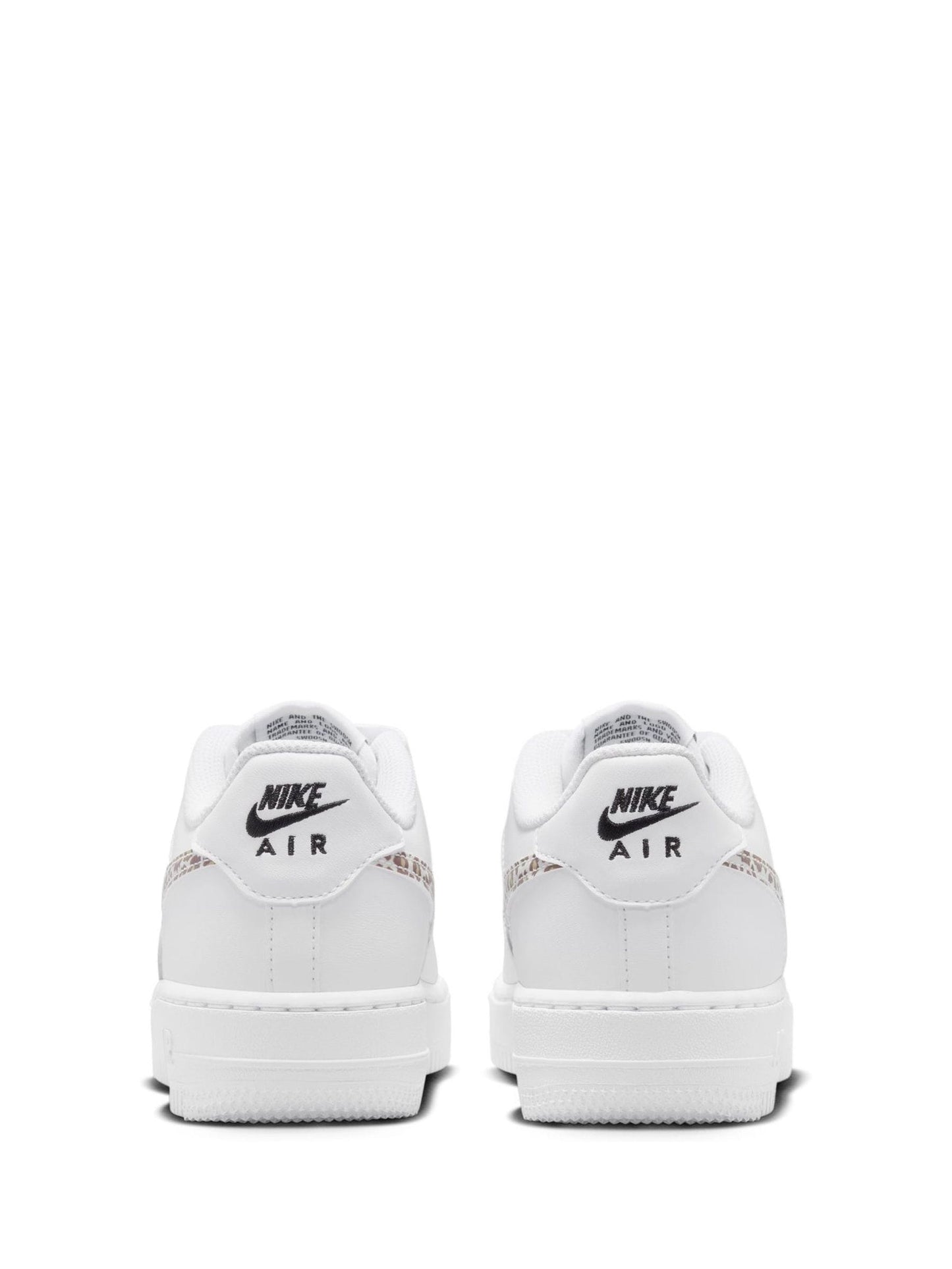Nike White/Leopard Print Youth Air Force 1 Trainers image 4
