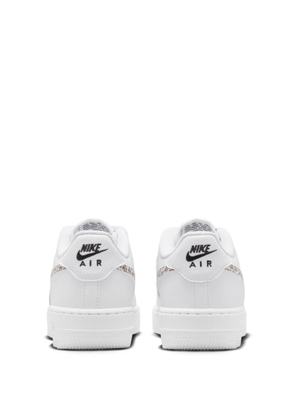 Nike White/Leopard Print Youth Air Force 1 Trainers image 4