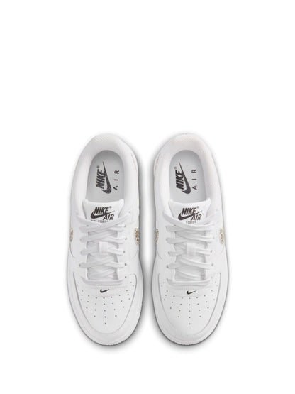 Nike White/Leopard Print Youth Air Force 1 Trainers image 5