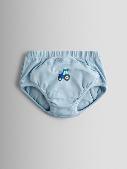 Dsiney Kidz - JoJo Maman Bébé Blue 3-Pack Tractor Training Pants image 3