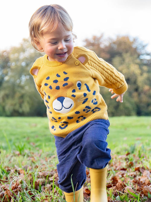 Frugi Blue Cord Pull Ups Trousers image 1