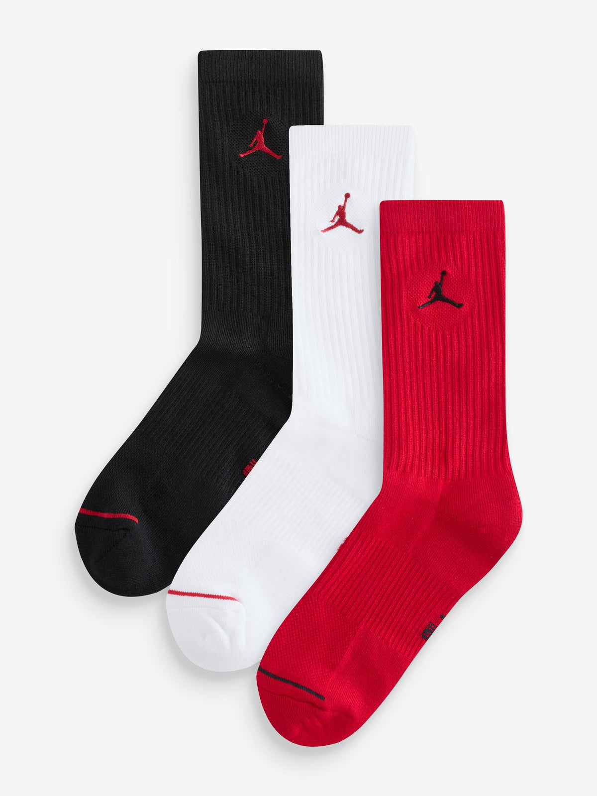 Jordan Red Everyday Crew Socks 3 Pack - image 1