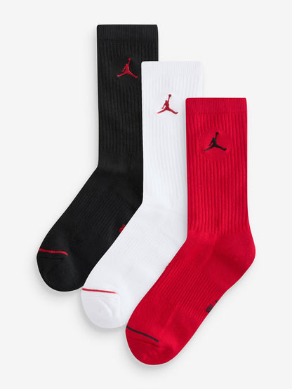Jordan Red Everyday Crew Socks 3 Pack - image 1
