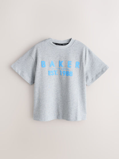 Dsiney Kidz - Baker by Ted Baker Blue/Grey/White Baker by Ted Baker 3 Pack T-Shirts image 5