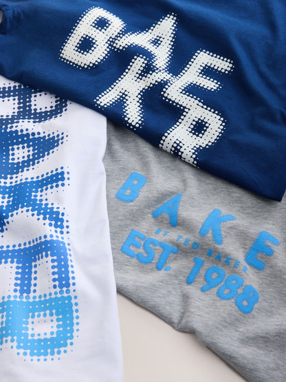 Dsiney Kidz - Baker by Ted Baker Blue/Grey/White Baker by Ted Baker 3 Pack T-Shirts image 6