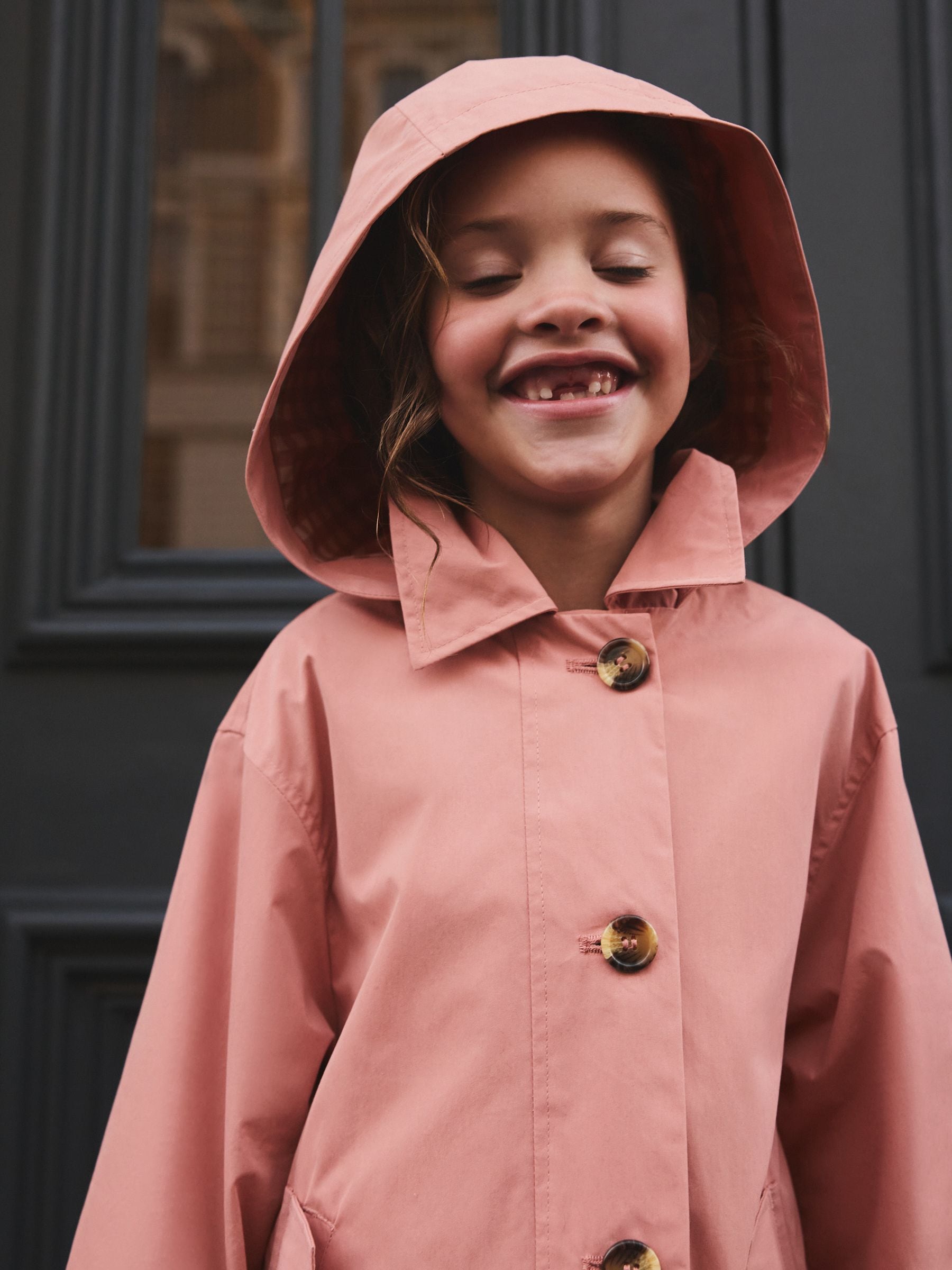 Dsiney Kidz - Pink Shower Resistant Cotton Rich Trench Coat (5-13yrs) image 2