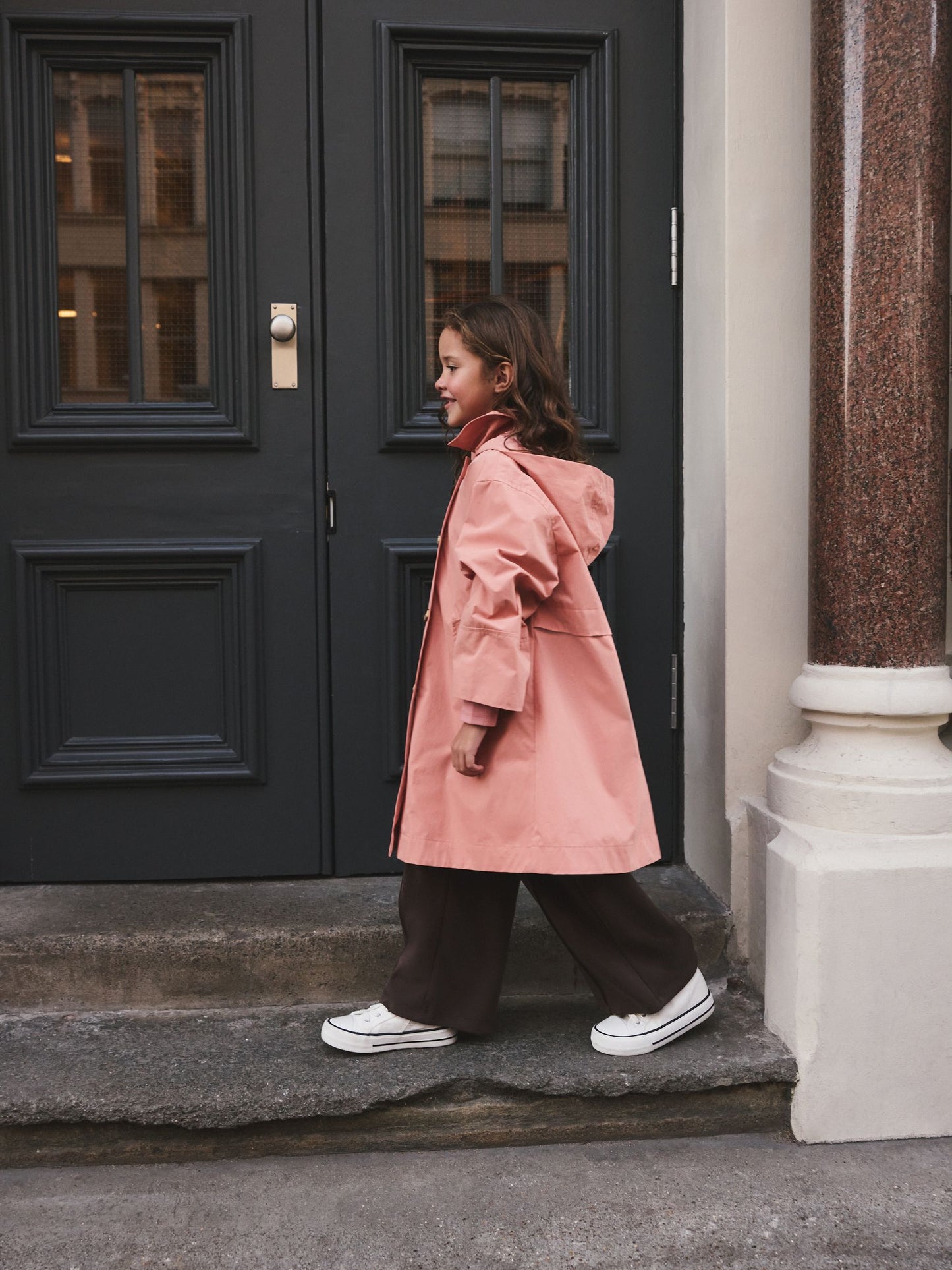 Dsiney Kidz - Pink Shower Resistant Cotton Rich Trench Coat (5-13yrs) image 4