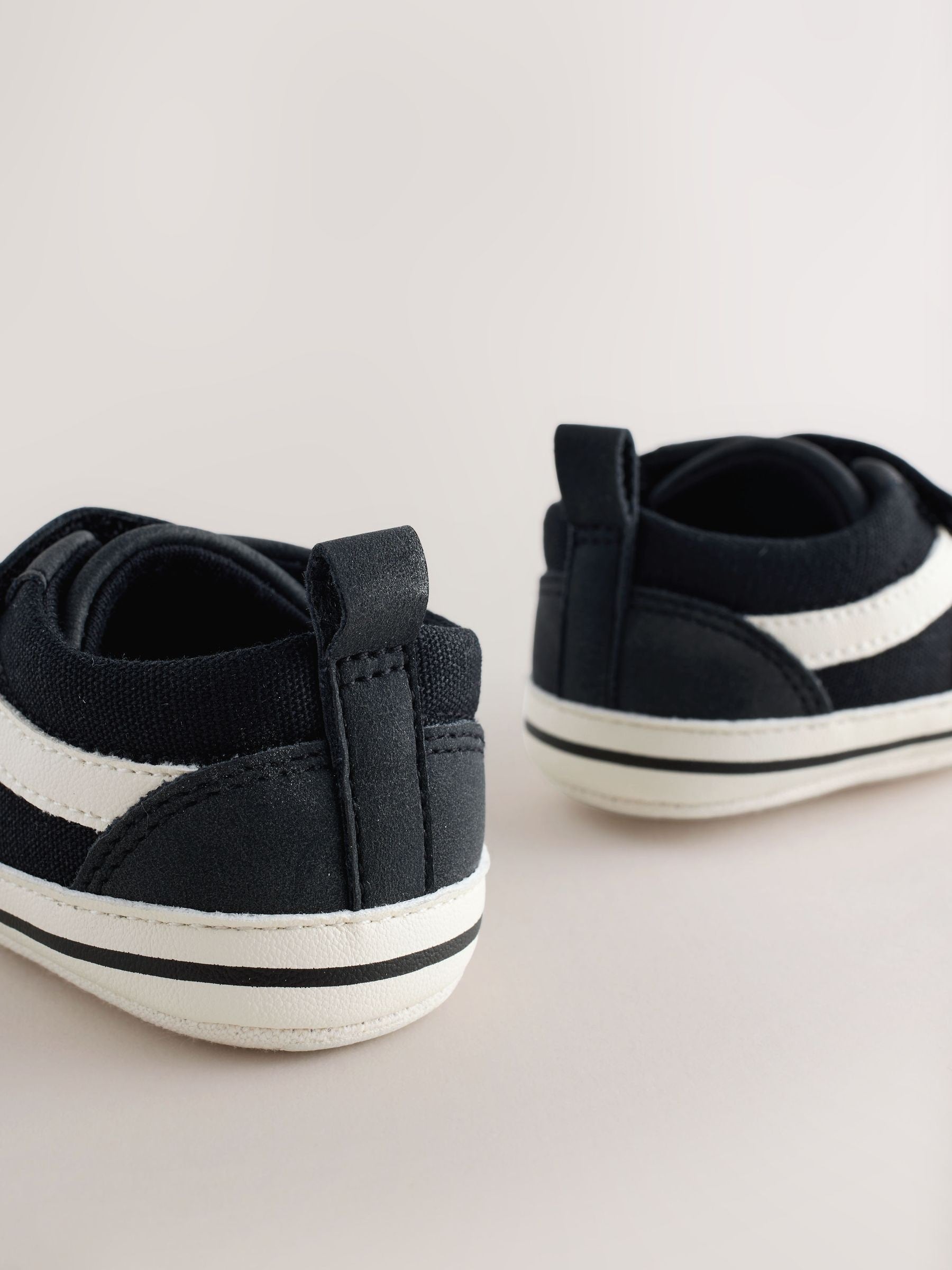 Black Touch Fastening Baby Trainers (0-2mths) image 5