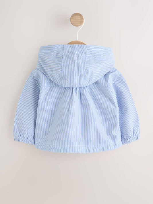Blue Striped Strawberry Pocket Baby Hooded Jacket (0mths-2yrs) - image 2