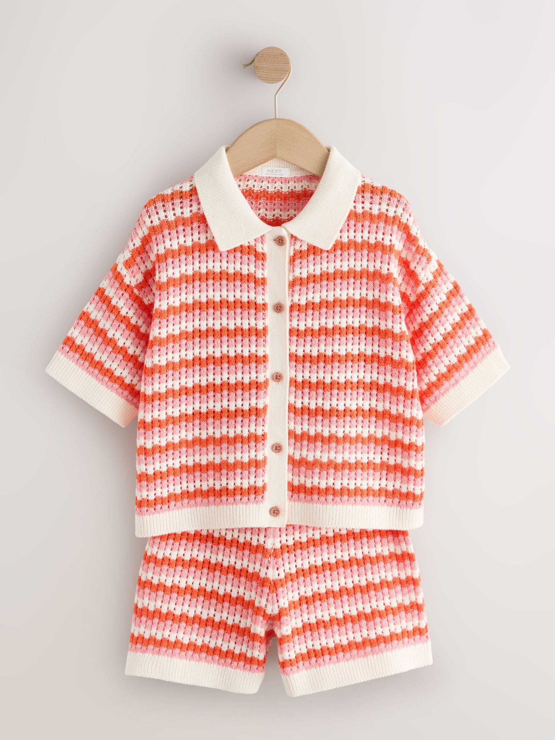 Dsiney Kidz - Orange Knitted Shirt & Shorts Set (3-16yrs) image 4