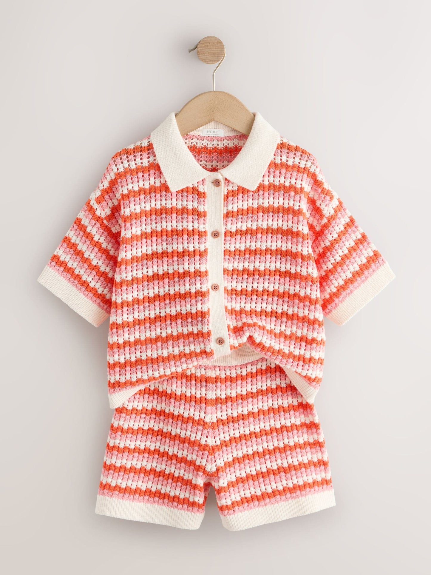 Dsiney Kidz - Orange Knitted Shirt & Shorts Set (3-16yrs) image 5