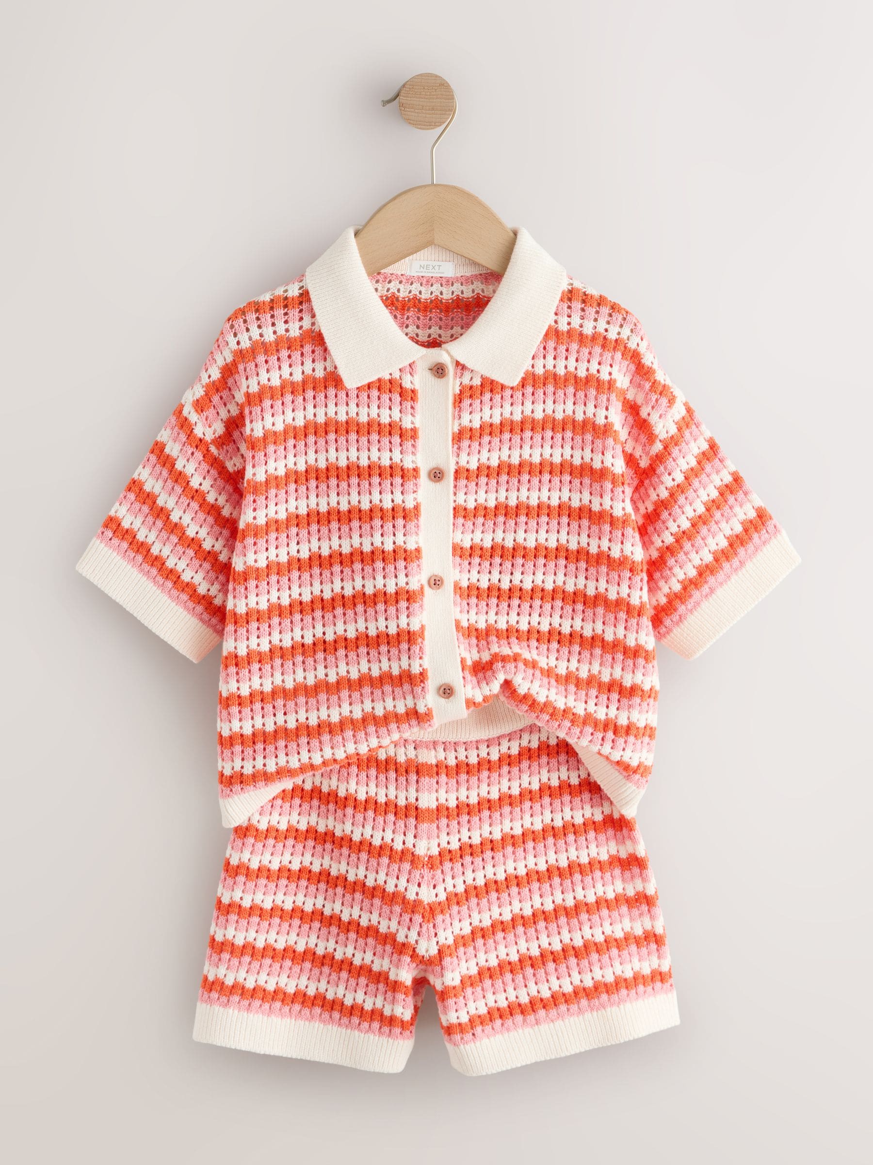 Dsiney Kidz - Orange Knitted Shirt & Shorts Set (3-16yrs) image 5