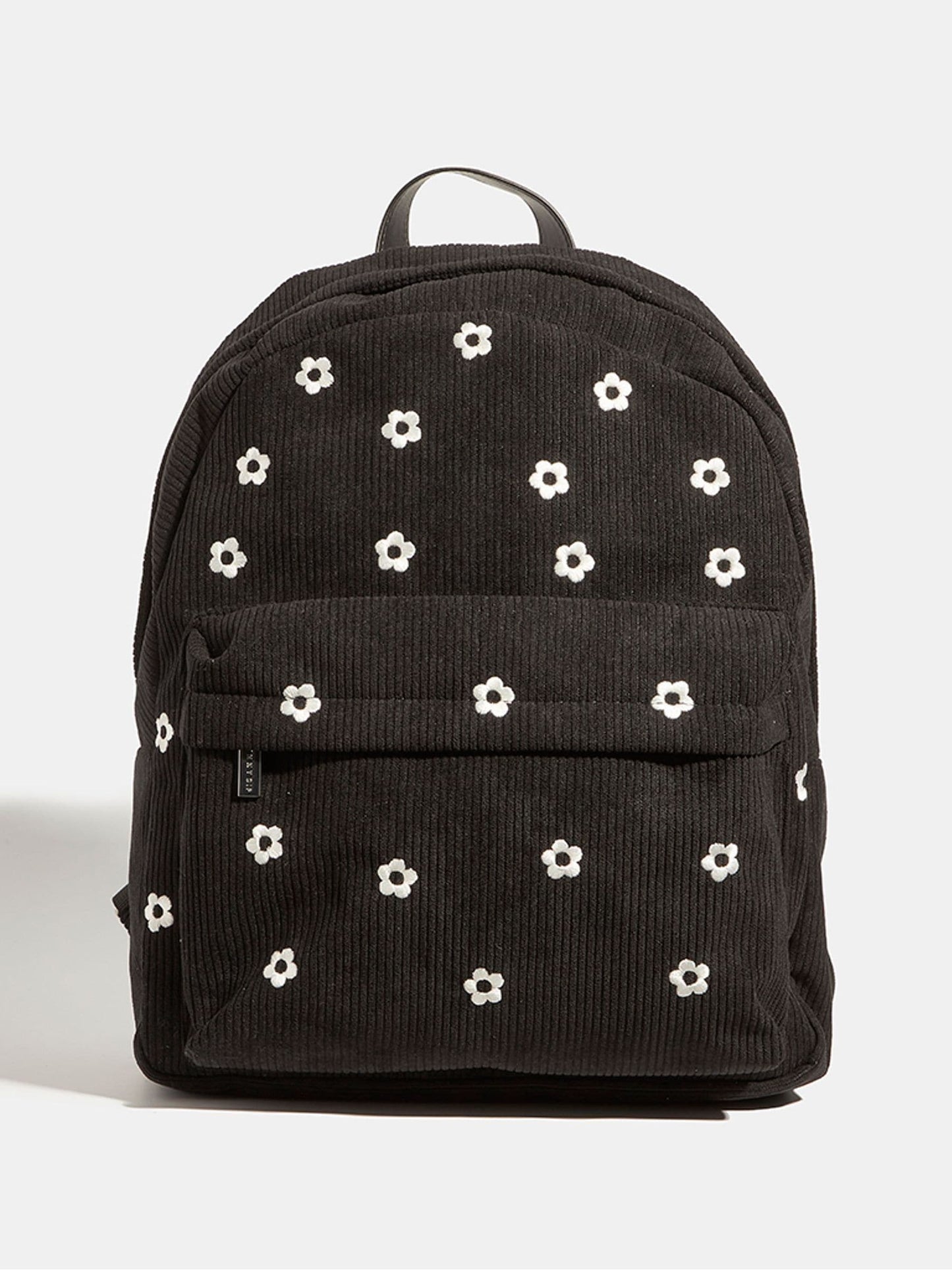 Skinnydip Black Ditsy Flower Print Embroidered Backpack image 1
