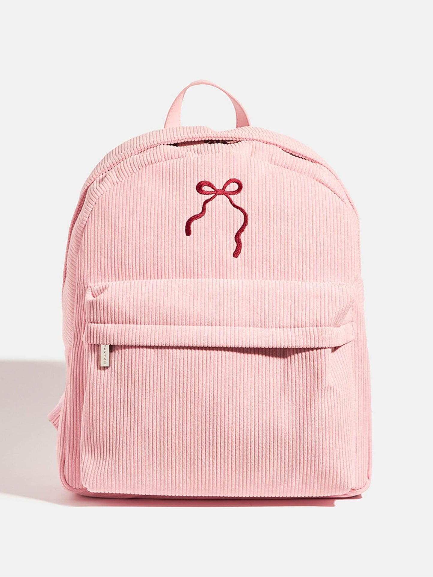 Skinnydip Pink Bow Embroidered Backpack image 1