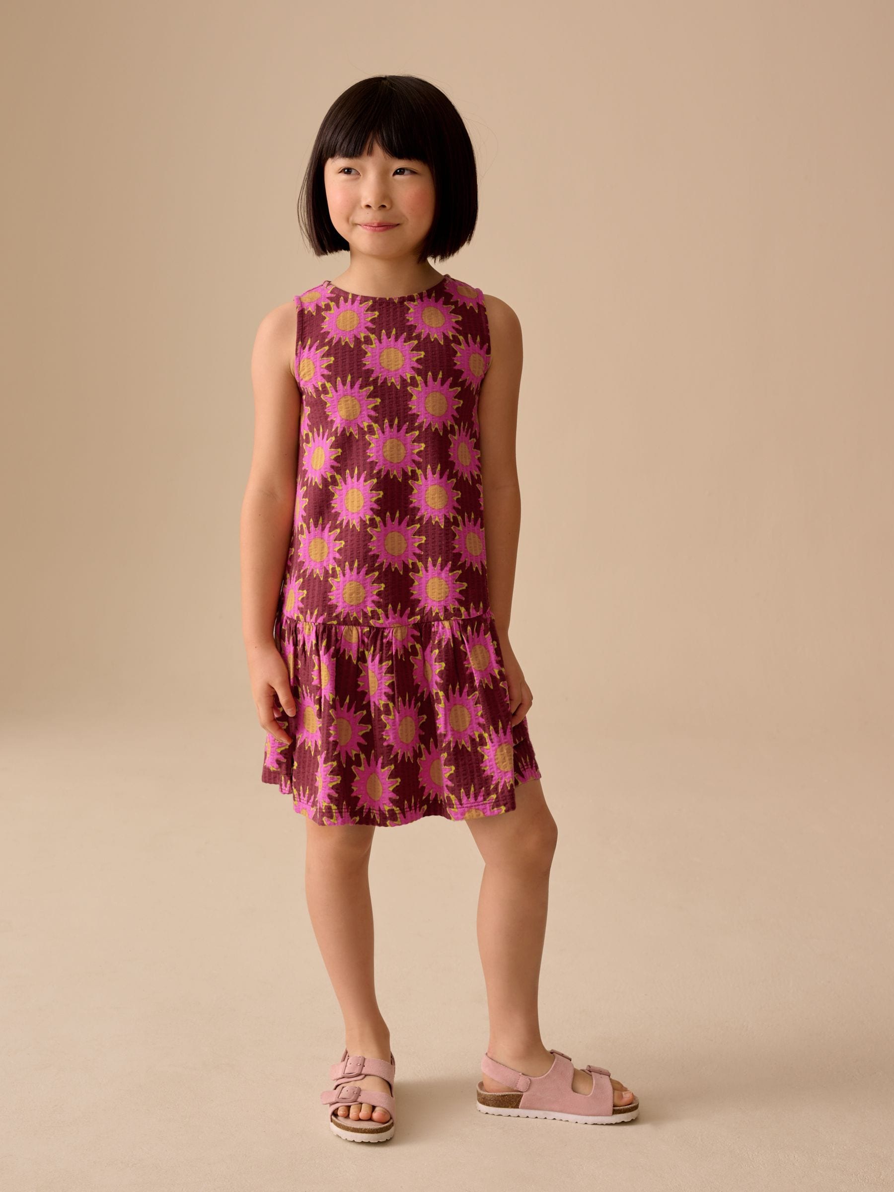 Multi Print Sleeveless Jersey Dress (3-16yrs) image 2