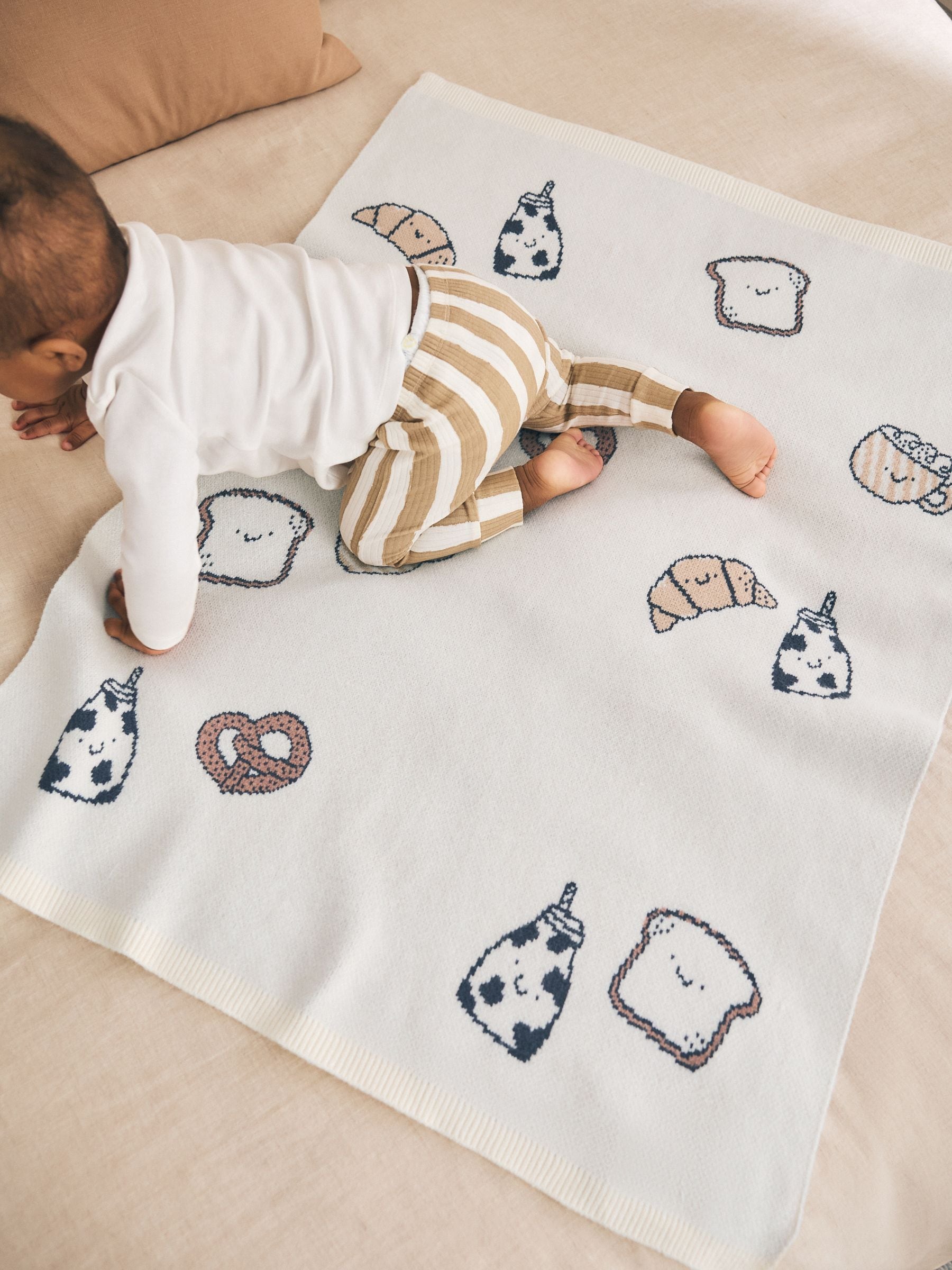 Neutral Milk Club Knitted Baby Blanket image 1