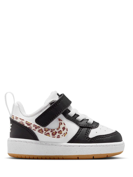 Nike Black/White/Leopard Print Infant Court Borough Low Recraft Trainers image 1