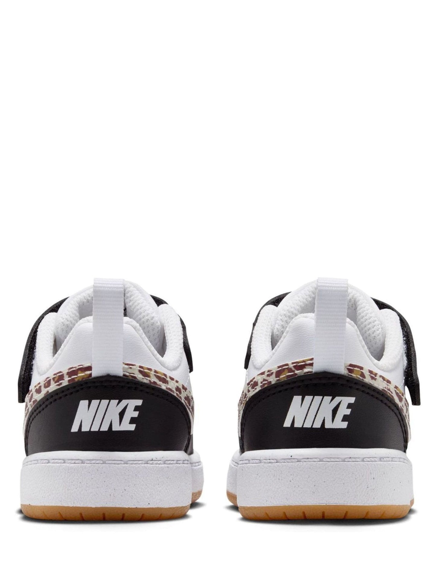 Nike Black/White/Leopard Print Infant Court Borough Low Recraft Trainers image 6