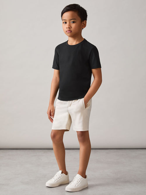 Reiss Black Bless 9-13 yrs Cotton Crew-Neck T-Shirt image 1