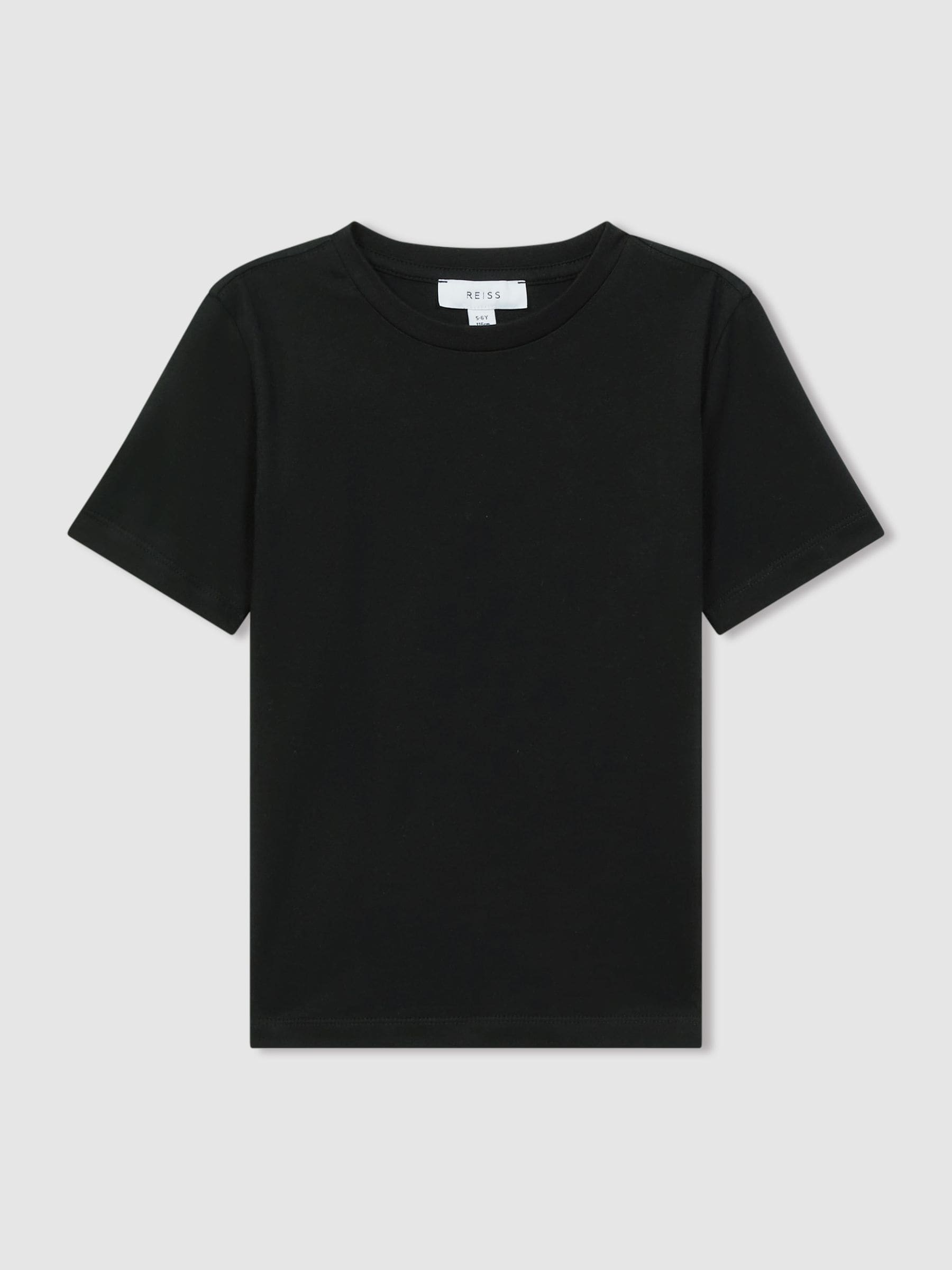 Reiss Black Bless 9-13 yrs Cotton Crew-Neck T-Shirt image 2