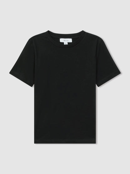 Reiss Black Bless 9-13 yrs Cotton Crew-Neck T-Shirt image 2
