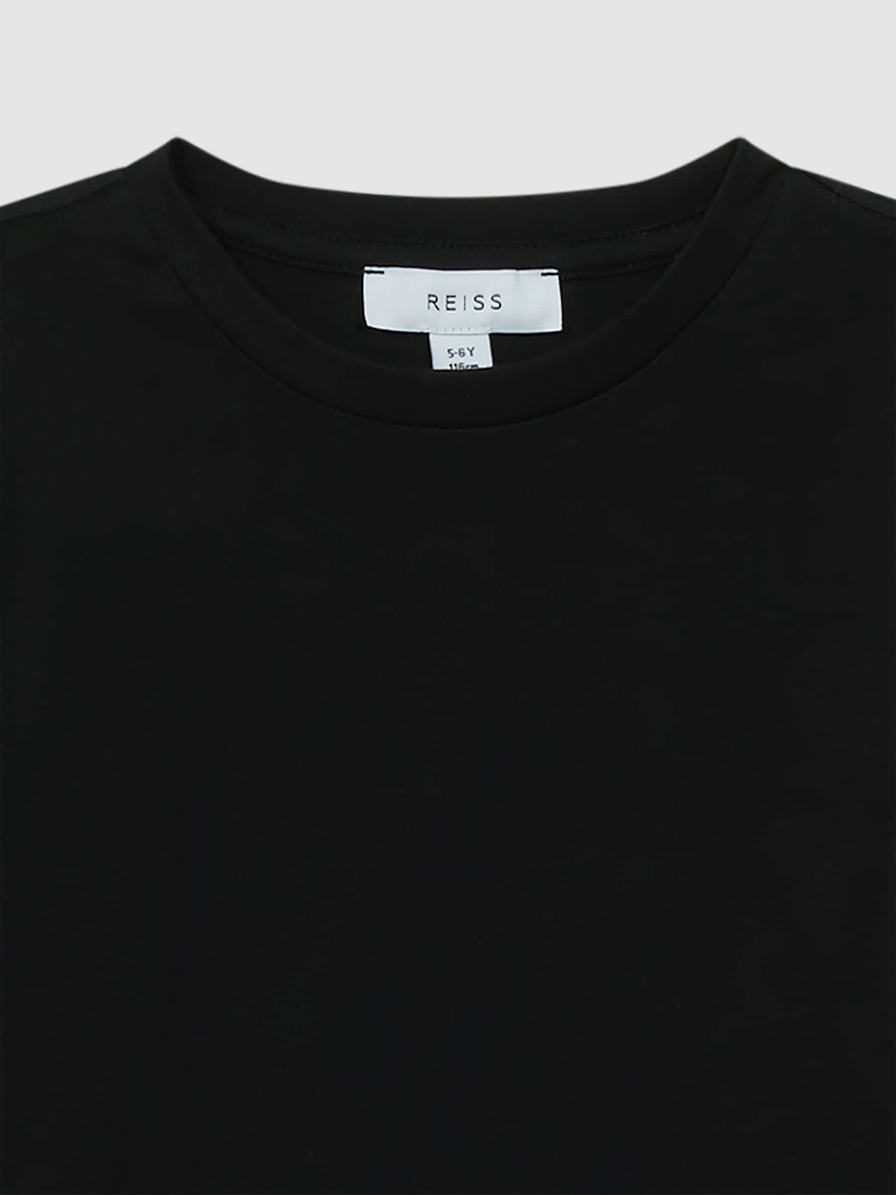 Reiss Black Bless 9-13 yrs Cotton Crew-Neck T-Shirt image 4