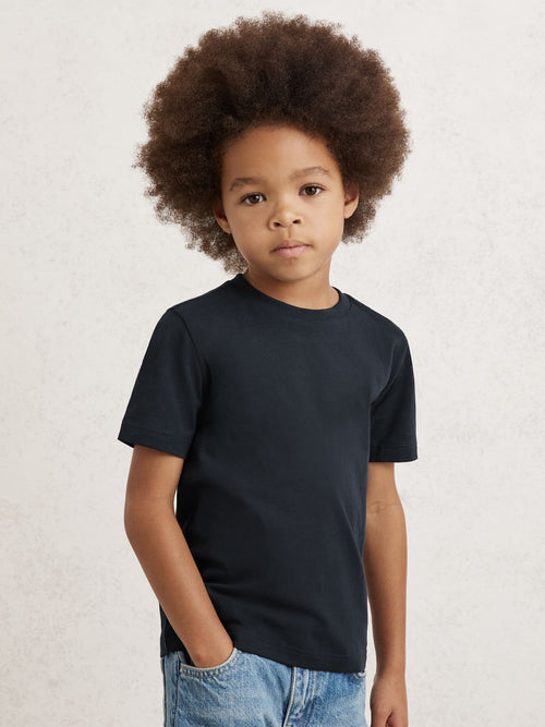 Reiss Navy Bless 9-13 yrs Cotton Crew-Neck T-Shirt image 1