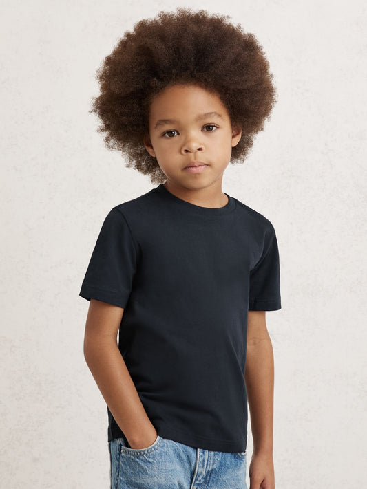 Reiss Navy Bless 9-13 yrs Cotton Crew-Neck T-Shirt image 1