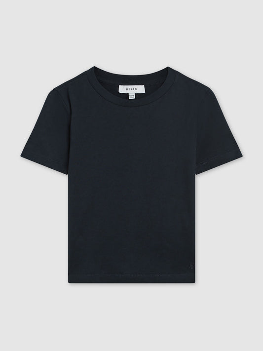 Reiss Navy Bless 9-13 yrs Cotton Crew-Neck T-Shirt image 2