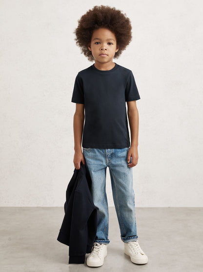 Reiss Navy Bless 9-13 yrs Cotton Crew-Neck T-Shirt image 3
