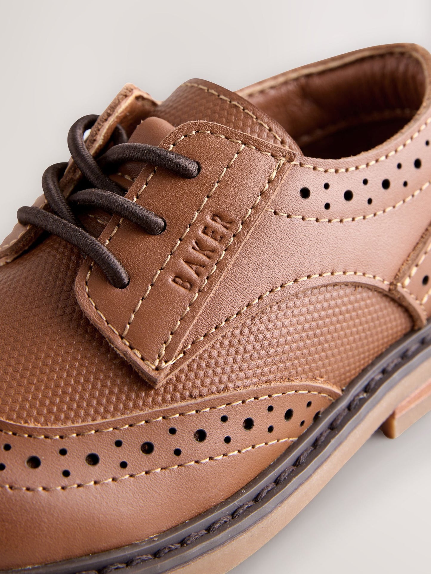Baker by Ted Baker Smart Leather Tan Brown Brogues image 3