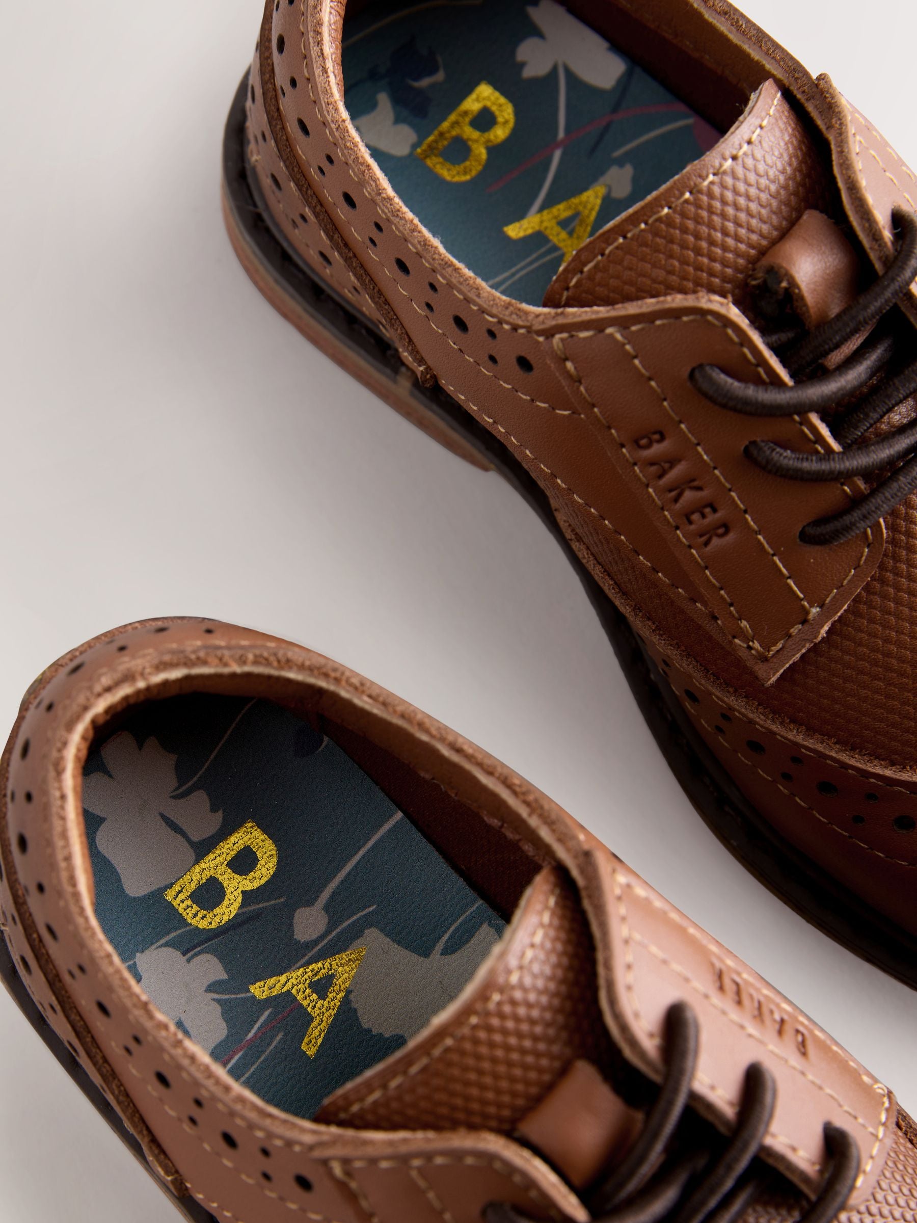 Baker by Ted Baker Smart Leather Tan Brown Brogues image 5