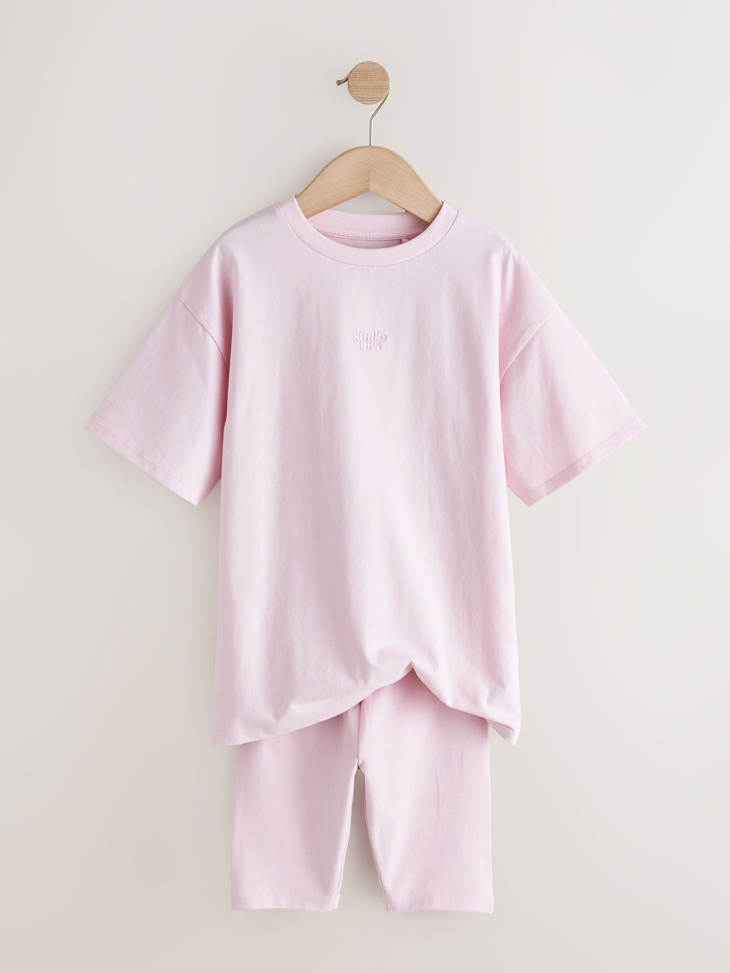 Dsiney Kidz - Pink Studio Aura Oversized T-Shirt Cycling Shorts Set (3-16yrs) image 6