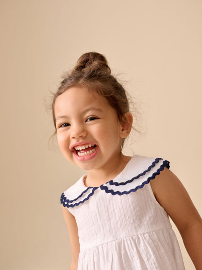 Dsiney Kidz - White Ric Rac Collar Dress (3mths-8yrs) image 3
