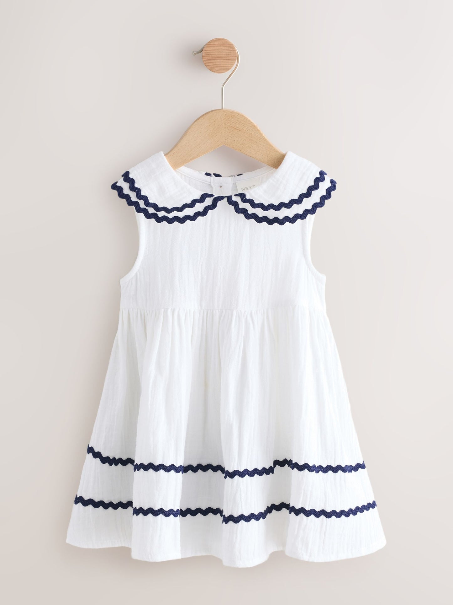 White Ric Rac Collar Dress (3mths-8yrs) image 5