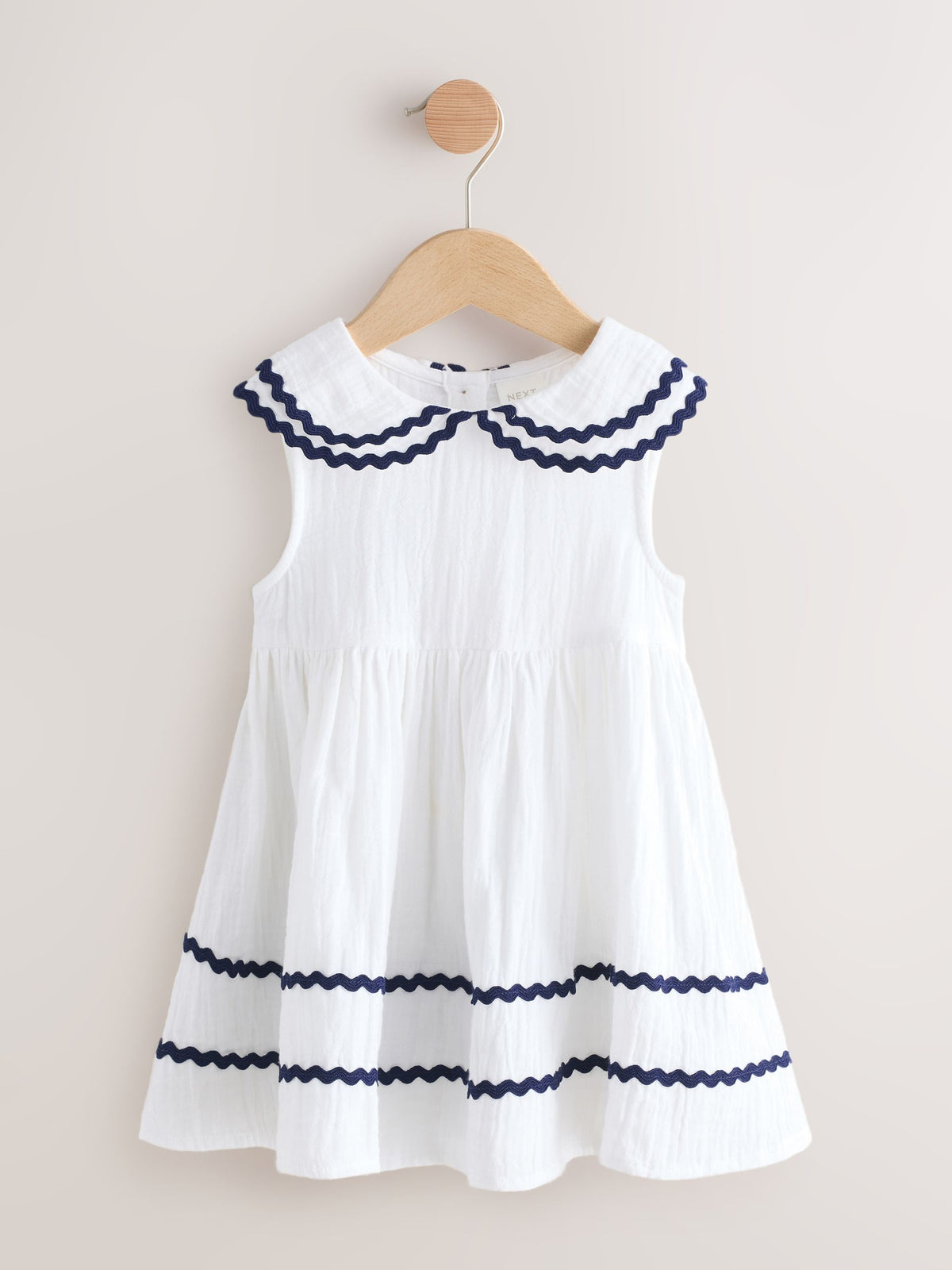 Dsiney Kidz - White Ric Rac Collar Dress (3mths-8yrs) image 5