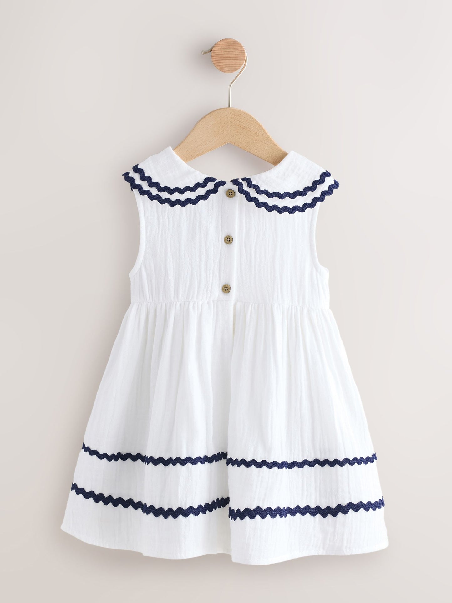 White Ric Rac Collar Dress (3mths-8yrs) image 6