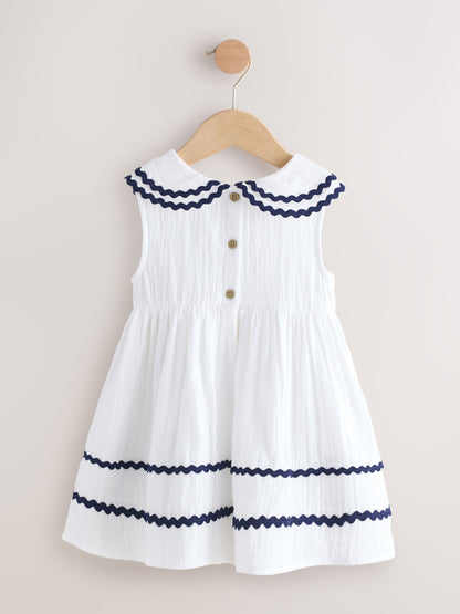 White Ric Rac Collar Dress (3mths-8yrs) image 6