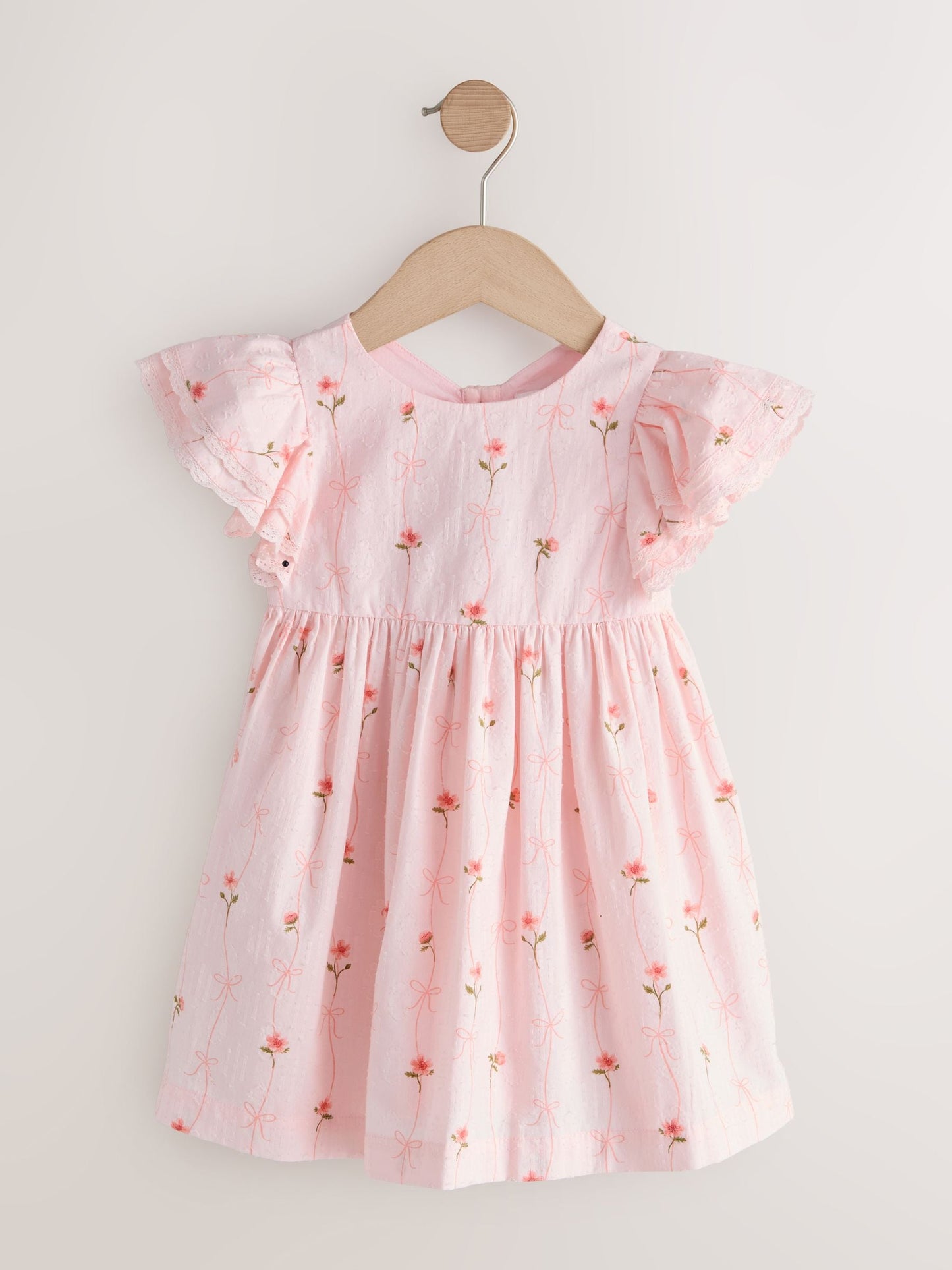 Pink Print Angel Sleeve Dress (3mths-8yrs) image 5