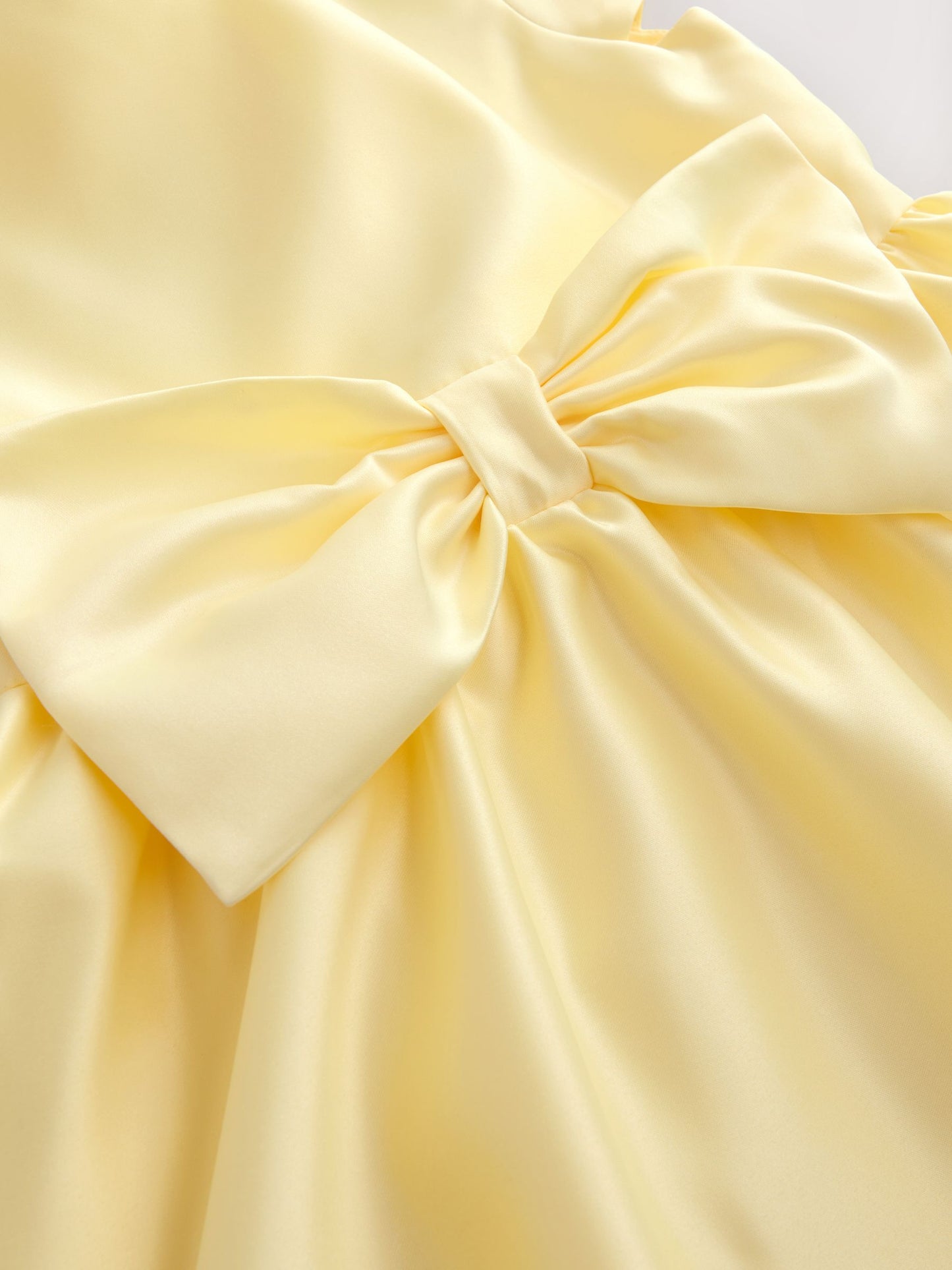 Butter Yellow Flower Girls Bow Front Dress (3mths-10yrs) image 7