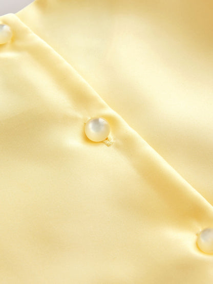 Butter Yellow Flower Girls Bow Front Dress (3mths-10yrs) image 8