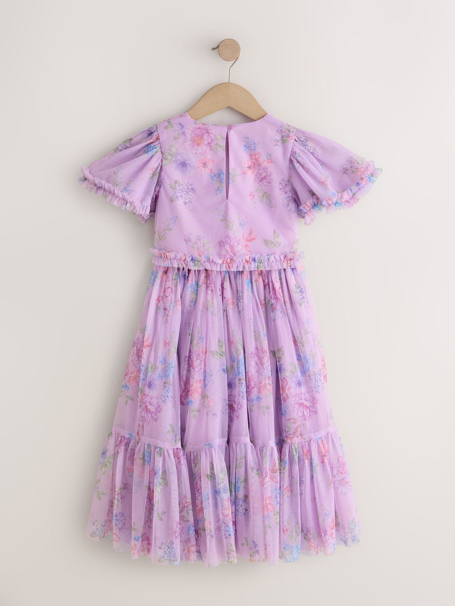 Dsiney Kidz - Lilac Purple Floral Embellished Top and Skirt Lehenga Set (3-16yrs) image 6