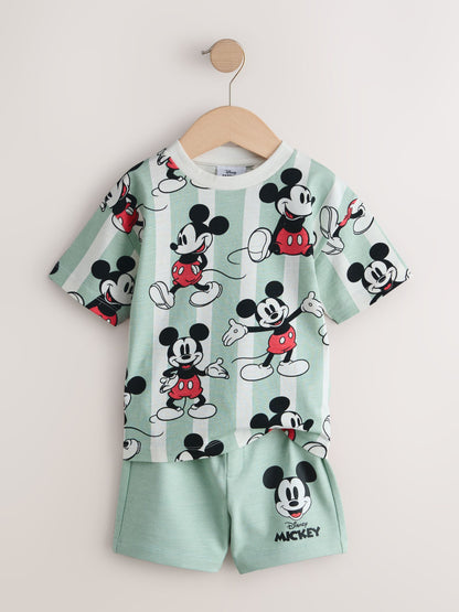Sage Green Mickey Mouse T-Shirt and Shorts Set (3mths-8yrs) image 7
