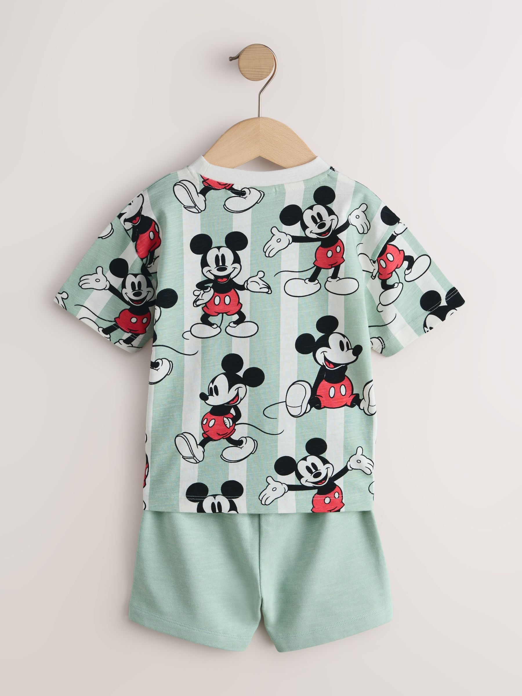 Sage Green Mickey Mouse T-Shirt and Shorts Set (3mths-8yrs) image 8