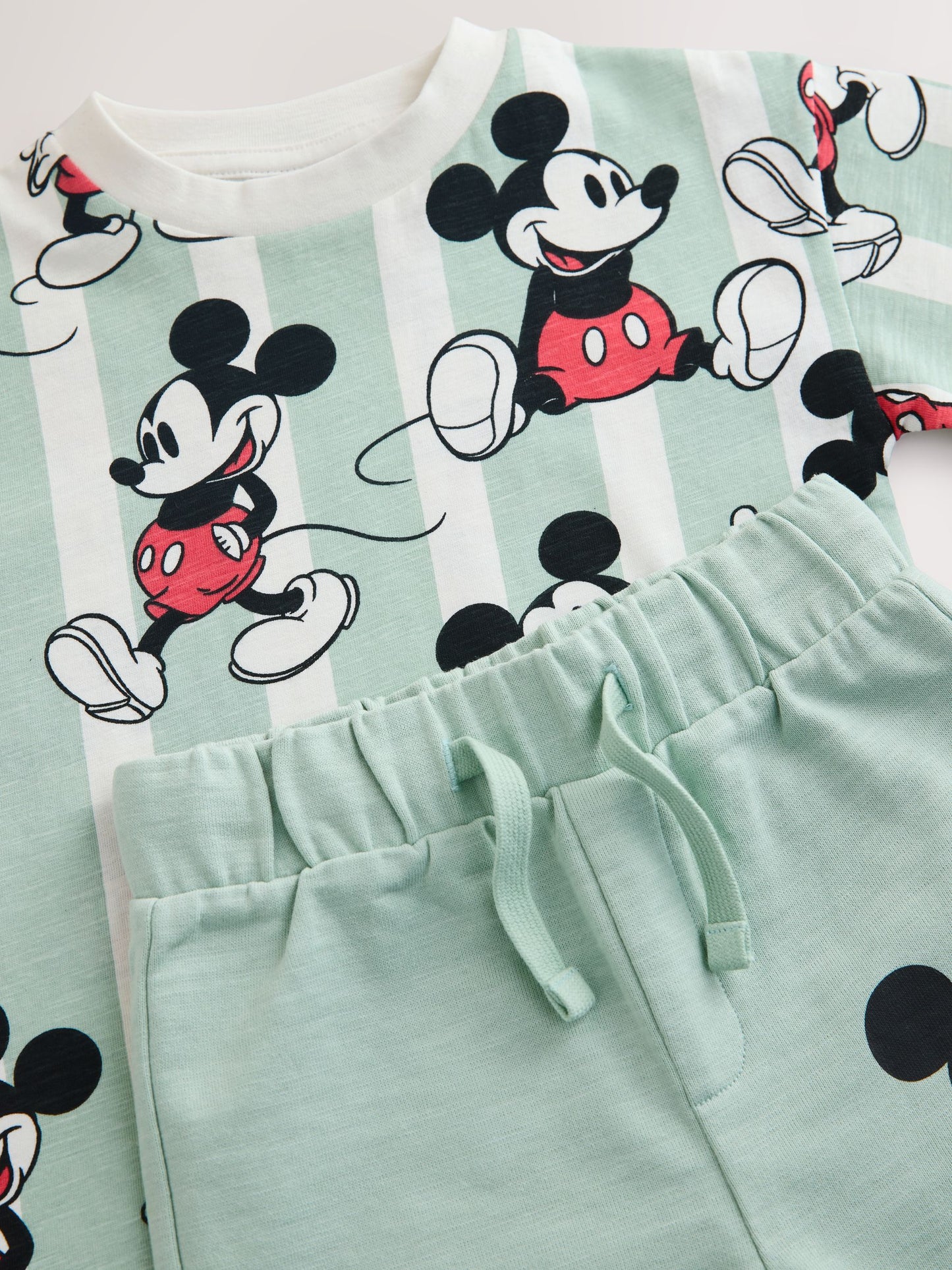 Sage Green Mickey Mouse T-Shirt and Shorts Set (3mths-8yrs) image 9